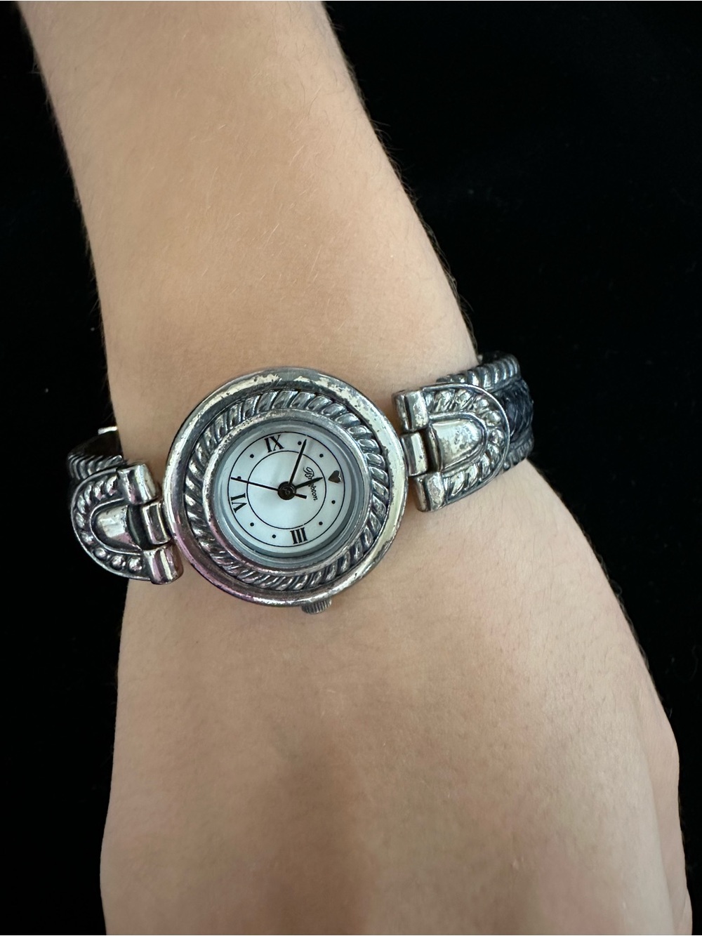 Brighton Laguna Silver-Tone Watch Back